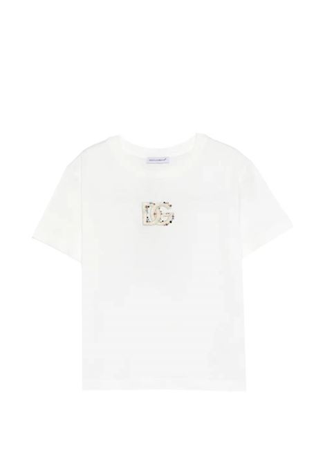 T-shirt con applicazione DOLCE & GABBANA KIDS | L5JTQU G7P0KW0111